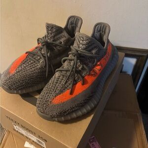 Yeezy Boost 350 V2 Charcoal and Neon Orange